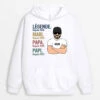 Sweat à Capuche Légende, Vintage Papa Papi Personnalisé -Cadeau Plus 0004HFR1 cadeau Personalisable SweataCapuche homme papa papi texte