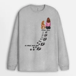 Manches Longues Maman Chien Ne Marche Jamais Seule Personnalisé