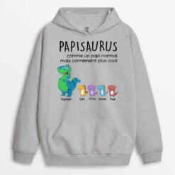 Sweat à Capuche Papisaurus Papasaurus Cool De Petits Dinosaures Personnalisé