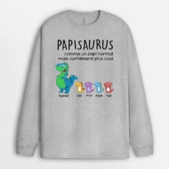Manches Longues Papisaurus Papasaurus Cool De Petits Dinosaures Personnalisé