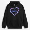 Sweat à Capuche Le Cœur De Mamie Maman Mains Colorées Personnalisé -Cadeau Plus 0064HFR1 present personnalisable SweataCapuche coeur mamie maman mains