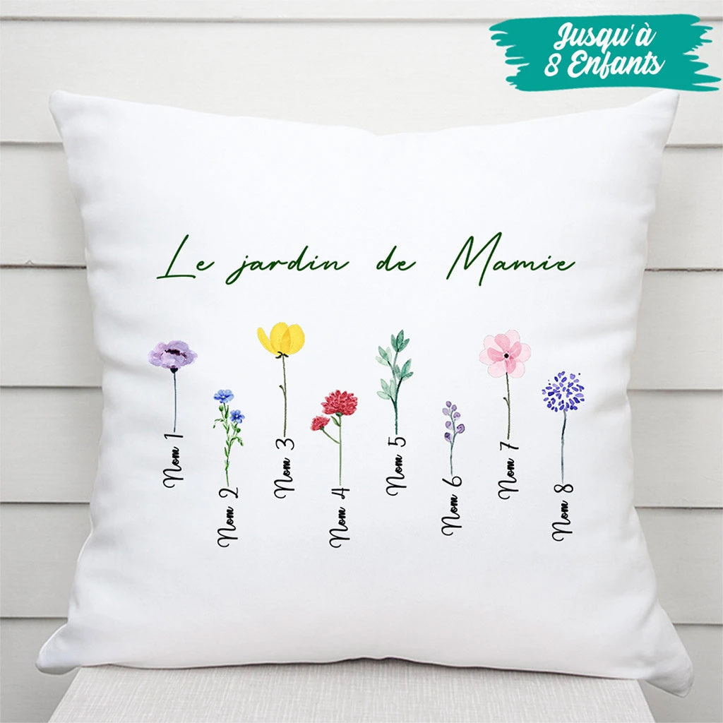 Le Jardin De Maman - Coussin Personnalisé Pour Maman 5 Le Jardin De Maman - Coussin Personnalisé Pour Maman – Image 3