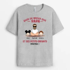 T-shirt Un Papa Et Ses Petits-Enfants Personnalisé