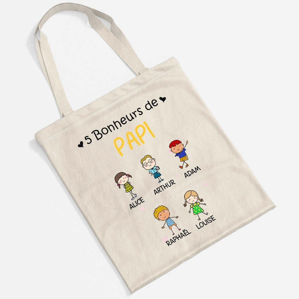 Tote Bag Bonheurs De Mamie Personnalisé 4 Tote Bag Bonheurs De Mamie Personnalisé – Image 2