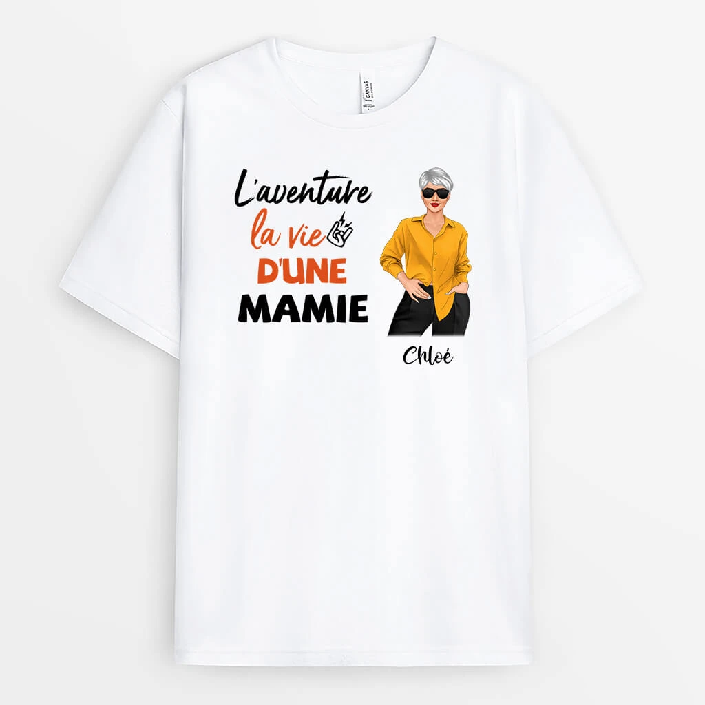 T-shirt L'aventure La Vie D'une Maman Personnalisé 3 T-shirt L'aventure La Vie D'une Maman Personnalisé