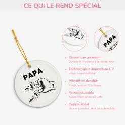 Ornement Céramique Personnalisé Pour Papy - Avec Poings -Cadeau Plus 0263OFR4 ornement ceramique personnalise pour papy avec poings 0263okl8b dc3263bb dbd0 4a43 861d 14da9cd8a08e
