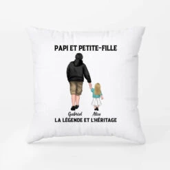 Papy Et Petit-Enfant - Coussin Personnalisé Pour Papy -Cadeau Plus 0299PFR2 papy et petit enfant coussin personnalise pour papy