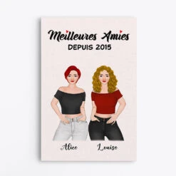 Toile Meilleures Amies Personnalisée