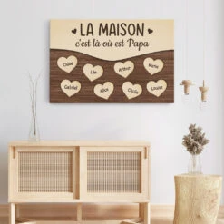 Toile La Maison Personnalisée -Cadeau Plus 0380CFR3 Cadeau Personnalise Toile Maison Mamie Maman Papa Papi 9c2b9dcb ee6d 4780 b03e b991aaada756