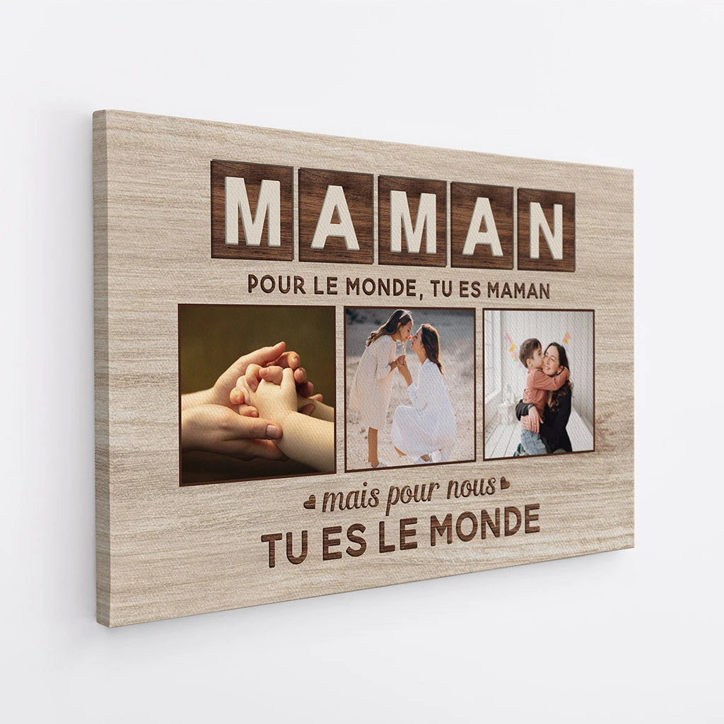Cadeau Personnalisé Papa - Toile Tu Es Le Monde 4 Cadeau Personnalisé Papa - Toile Tu Es Le Monde – Image 2