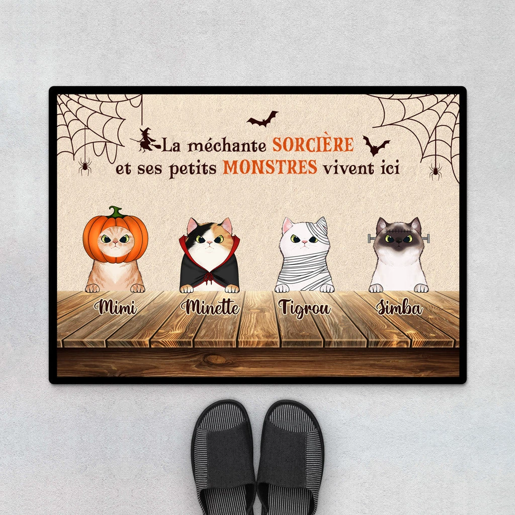 Tapis Personnalisé Chat - Chat Déguisé Halloween 3 Tapis Personnalisé Chat - Chat Déguisé Halloween