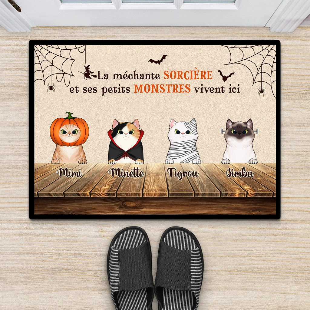 Tapis Personnalisé Chat - Chat Déguisé Halloween 4 Tapis Personnalisé Chat - Chat Déguisé Halloween – Image 2