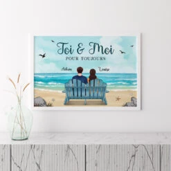 Poster Toi & Moi Mer Personnalisé -Cadeau Plus 0482S535GFR3 Present Personnalise Poster Personnes Couples Plage bb2fc71b 29b8 4134 927e 263852425296