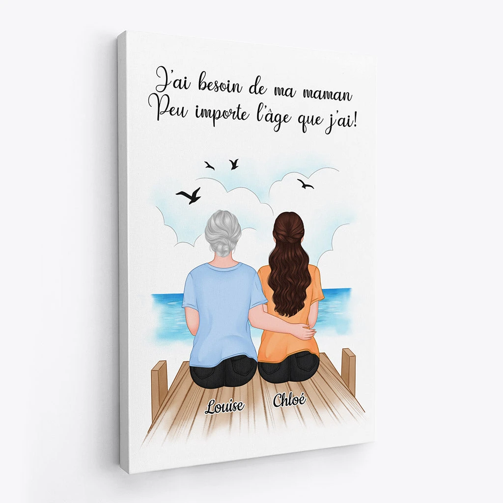 Toile J'ai Besoin De Ma Maman Personnalisée 4 Toile J'ai Besoin De Ma Maman Personnalisée – Image 2