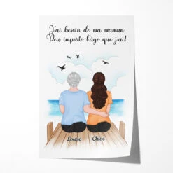 Poster J'ai Besoin De Ma Maman Personnalisé