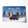 Poster Maman & Filles Liées à Jamais Personnalisé -Cadeau Plus 0512SFR1 Cadeau Personnalise Poster Maman Filles Maman Noel