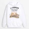 Sweat à Capuche Le Bonheur Personnalisé -Cadeau Plus 0541HFR1 Cadeau Personnalise SweataCapuche Ensemble Depuis Amoureux Couples