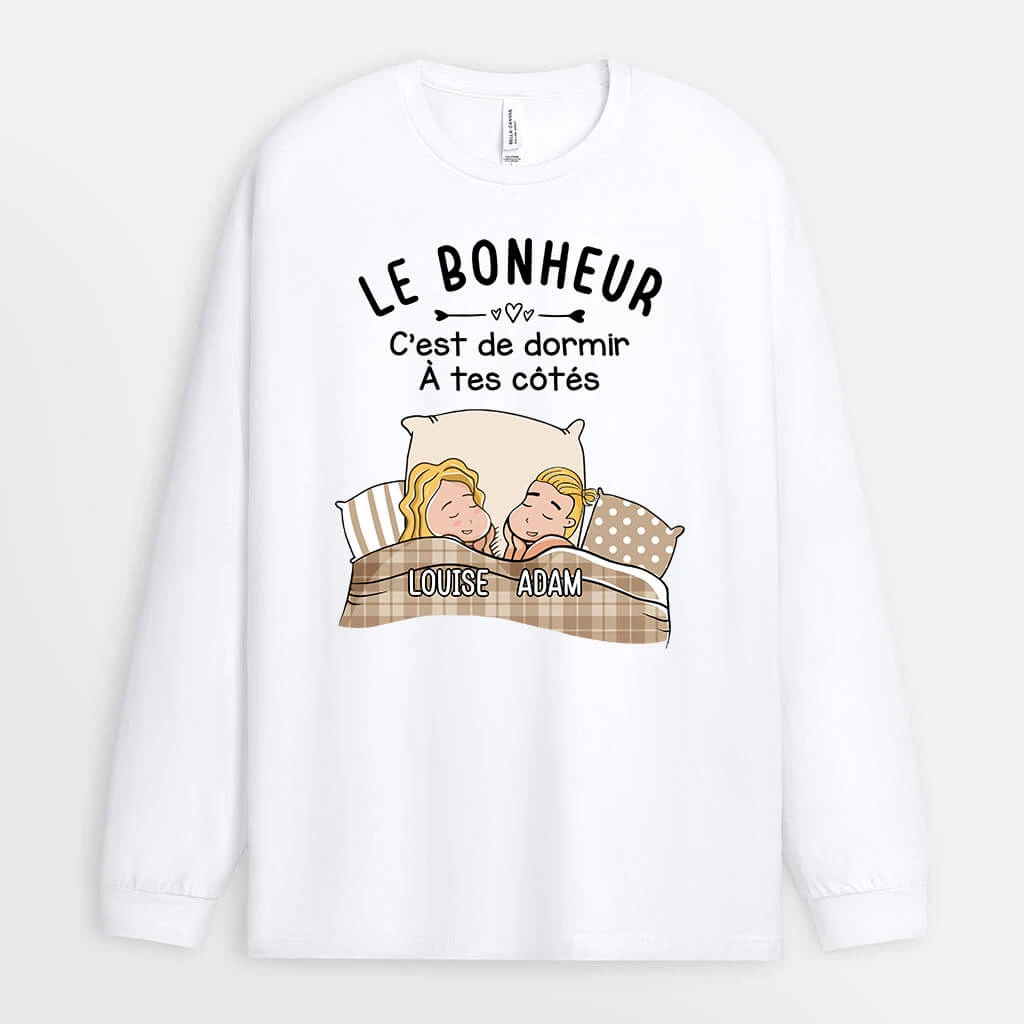 Manches Longues Le Bonheur Personnalisé 3 Manches Longues Le Bonheur Personnalisé