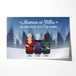 Poster Lien Maman Et Filles Personnalisé