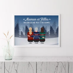 Poster Lien Maman Et Filles Personnalisé -Cadeau Plus 0549SFR3 Cadeau Personnalise Poster Maman Noel 86c65b3d a2ab 418a afc1 2405822f076c