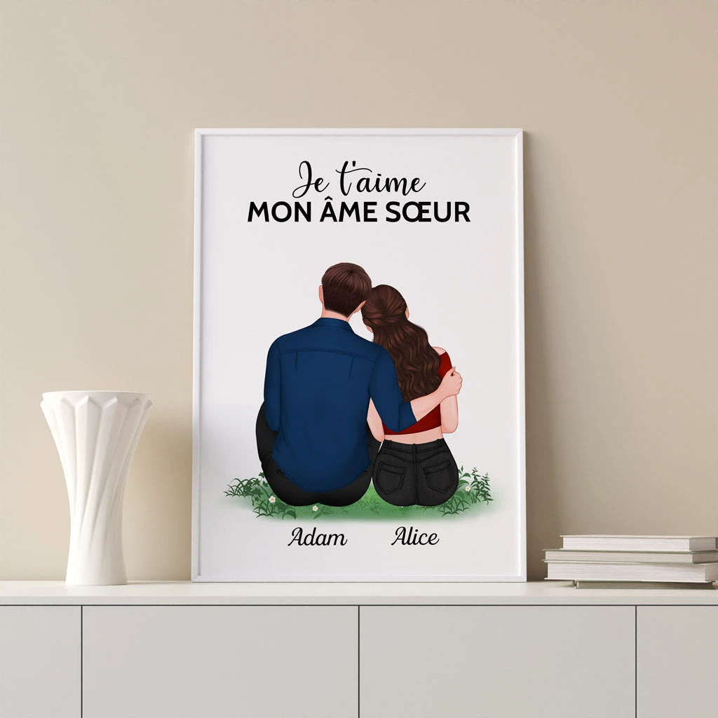 Poster Je T'aime, Mon Âme Sœur Personnalisé 5 Poster Je T'aime, Mon Âme Sœur Personnalisé – Image 3