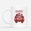 Mug Maman Mamie Voiture De Cœurs Personnalisé -Cadeau Plus 0598MFR1 Cadeau Personnalise Mug Maman Mamie Noel