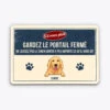 Plaque Gardez La Porte Fermée Personnalisée -Cadeau Plus 0603EFR1 Cadeau Personnalise Plaque Gardez LaPorte Amoureuxdes Chiens