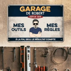 Plaque Garage Papa Ou Papi Personnalisée -Cadeau Plus 0604E FR 5