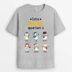 T-shirt Cette Mamie Appartient À Bonhommes Personnalisé