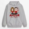 Sweat à Capuche Amour Pour Toujours Personnalisé -Cadeau Plus 0626HFR1 Cadeau Personnalise SweataCapuche Amour Couples Amoureux
