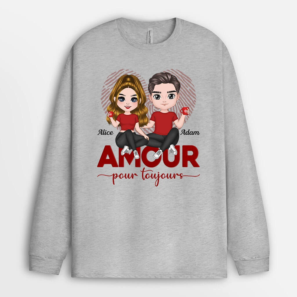 Manches Longues Amour Pour Toujours Personnalisé 3 Manches Longues Amour Pour Toujours Personnalisé