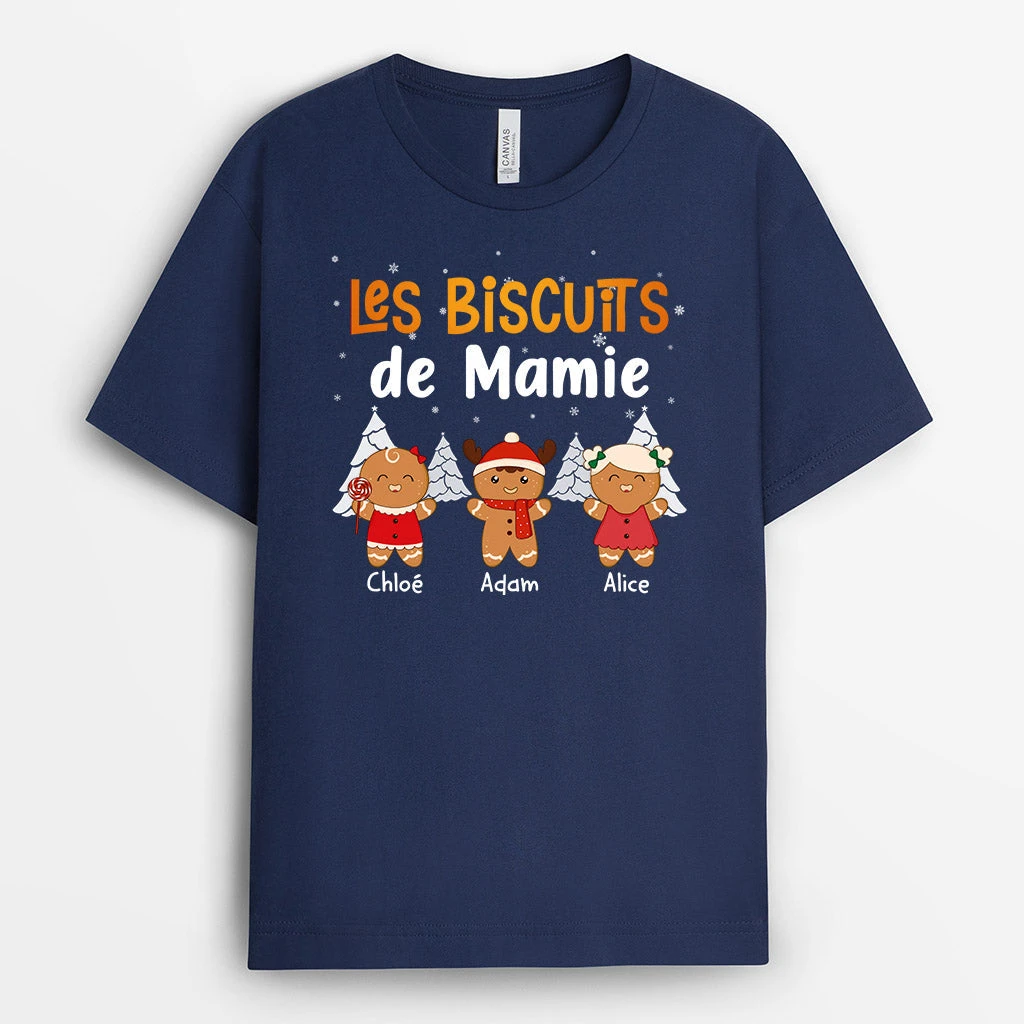 T-shirt Les Biscuits De Mamie Maman Personnalisé 3 T-shirt Les Biscuits De Mamie Maman Personnalisé