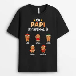 T-shirt Noël Ce Papi Appartient À Biscuits Personnalisé