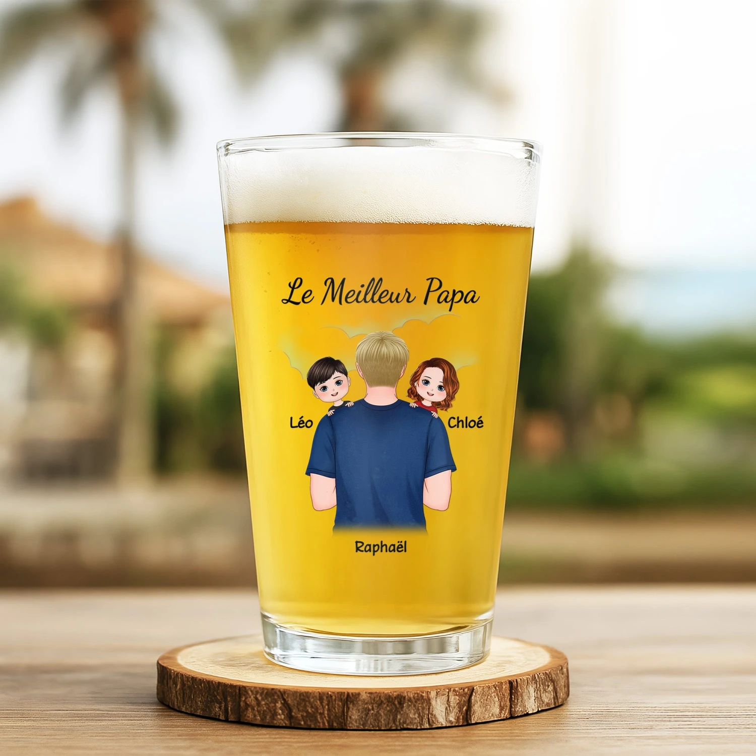 Verre À Bière Personnalisé Meilleur Papa 4 Verre À Bière Personnalisé Meilleur Papa – Image 2
