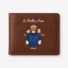 Portefeuille Cuir Personnalisé - Meilleur Papa Tournant Le Dos -Cadeau Plus 0771JFR1 portefeuille cuir personnalise meilleur papa tournant le dos
