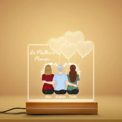 Veilleuse LED 3D La Meilleure Maman Mamie Personnalisée
