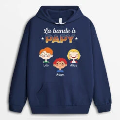 Sweat à Capuche La Bande à Papa Papi Sombre Personnalisé -Cadeau Plus 0793HFR2 Cadeau Personnalise SweataCapuche Bande Papa Papi