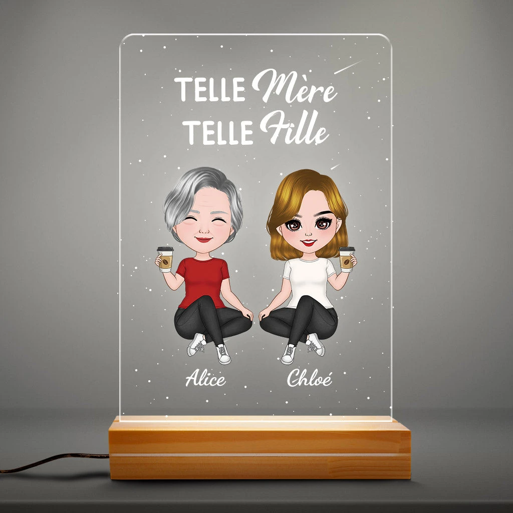 Veilleuse Telle Mère Telle Fille Personnalisée 5 Veilleuse Telle Mère Telle Fille Personnalisée – Image 3