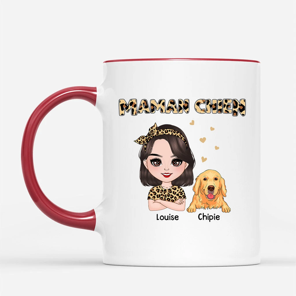 Mug Maman Chien Léopard Personnalisé 4 Mug Maman Chien Léopard Personnalisé – Image 2