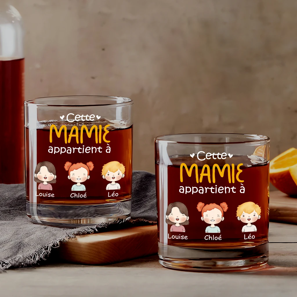 Verre À Whisky Personnalisé - Ce Papa Appartient À Version Pastel 4 Verre À Whisky Personnalisé - Ce Papa Appartient À Version Pastel – Image 2