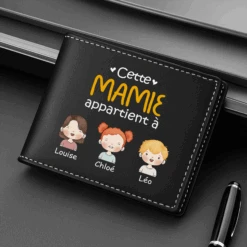 Portefeuille En Cuir Personnalisé - Ce Papa Appartient À Version Pastel -Cadeau Plus 0827JFR2 portefeuille en cuir personnalise ce papa appartient a version pastel 0827j8n8b