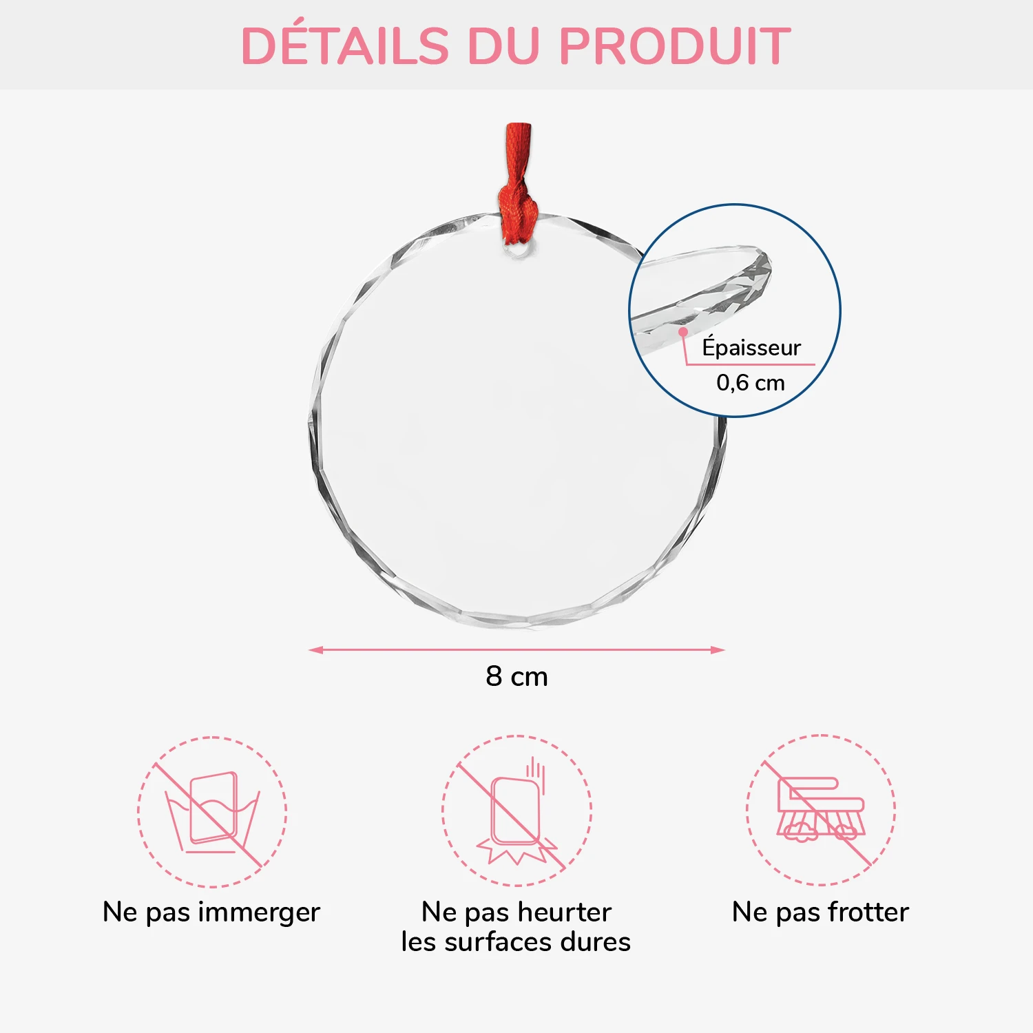Ornement En Verre Personnalisé - Ce Papa Appartient À Version Pastel 5 Ornement En Verre Personnalisé - Ce Papa Appartient À Version Pastel – Image 3
