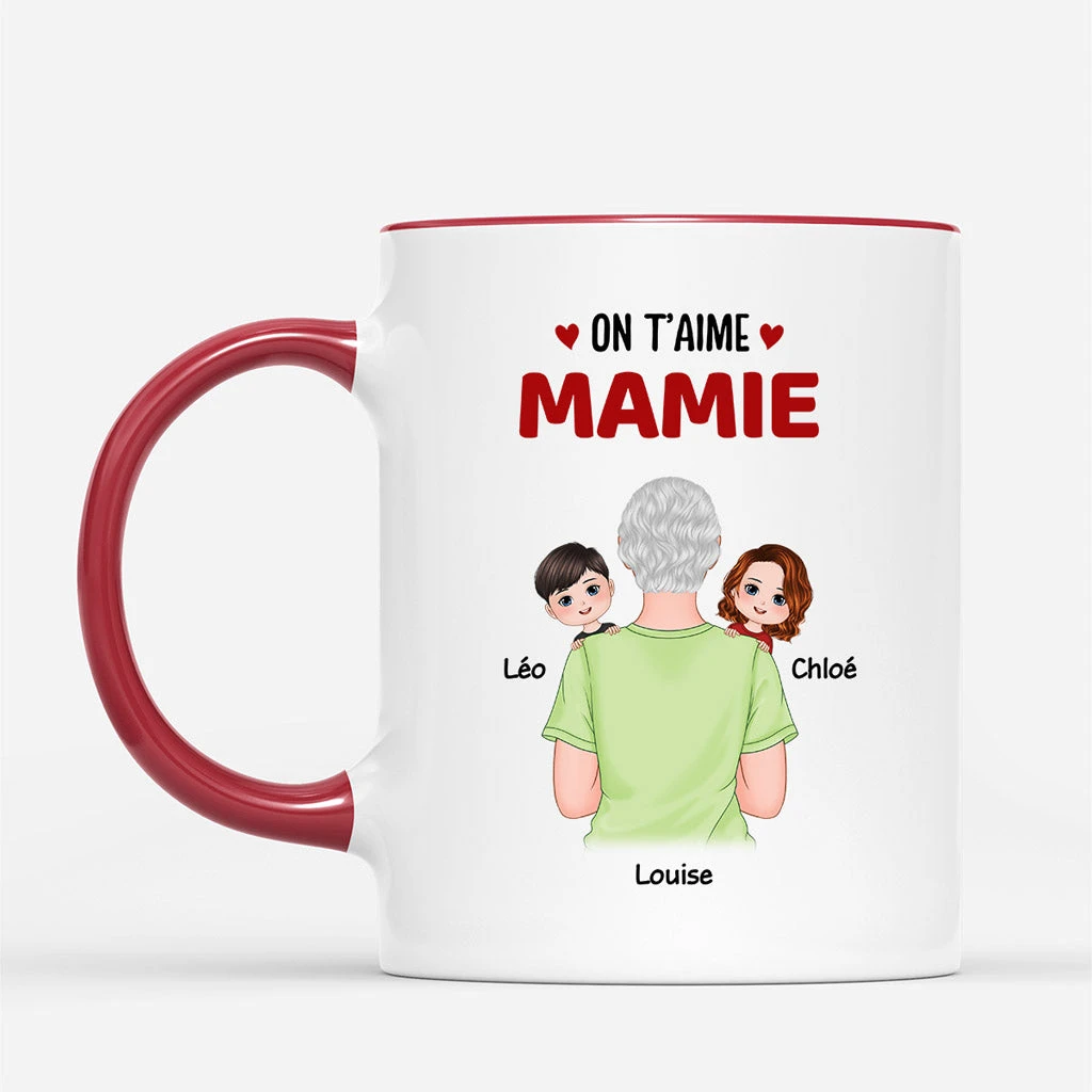 Mug Personnalisé Fete Des Grand Mere - On T'Aime Mamie 3 Mug Personnalisé Fete Des Grand Mere - On T'Aime Mamie
