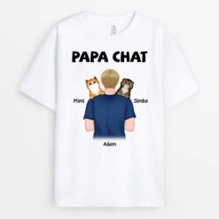 Tee Shirt Personnalisé Chat - T Shirt Papa Chat