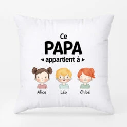 Coussin Ce Papa/Ce Papy Appartient à Personnalisé -Cadeau Plus 0840PFR1 Cadeau Personnalise Coussin Papa Papi f608e501 6a90 4470 97ea 7083c078c369