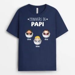 T-shirt L'Univers De Papa Papi Vaisseau Spatial Personnalisé