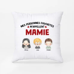 Coussin Mes Personnes Favorites Couleur Pastel Personnalisé