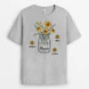 T-shirt Mamie Maman Pot De Fleurs Personnalisé -Cadeau Plus 0863AFR2 Cadeau Personnalise T shirt Bonheur Mamie Maman