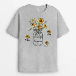 T-shirt Mamie Maman Pot De Fleurs Personnalisé