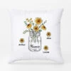 Coussin Mamie Maman Fleurs Personnalisé -Cadeau Plus 0863PFR2 Cadeau Personnalise Coussin Bonheur Mamie Maman